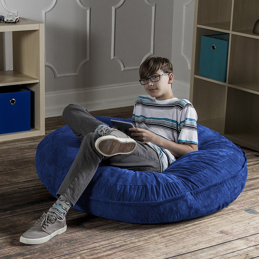 Kids Calix Blue Bean Bag Chair - Thumbnail - Image 2