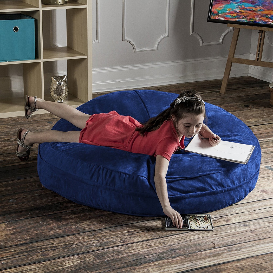 Kids Calix Blue Bean Bag Chair - Thumbnail - Image 3