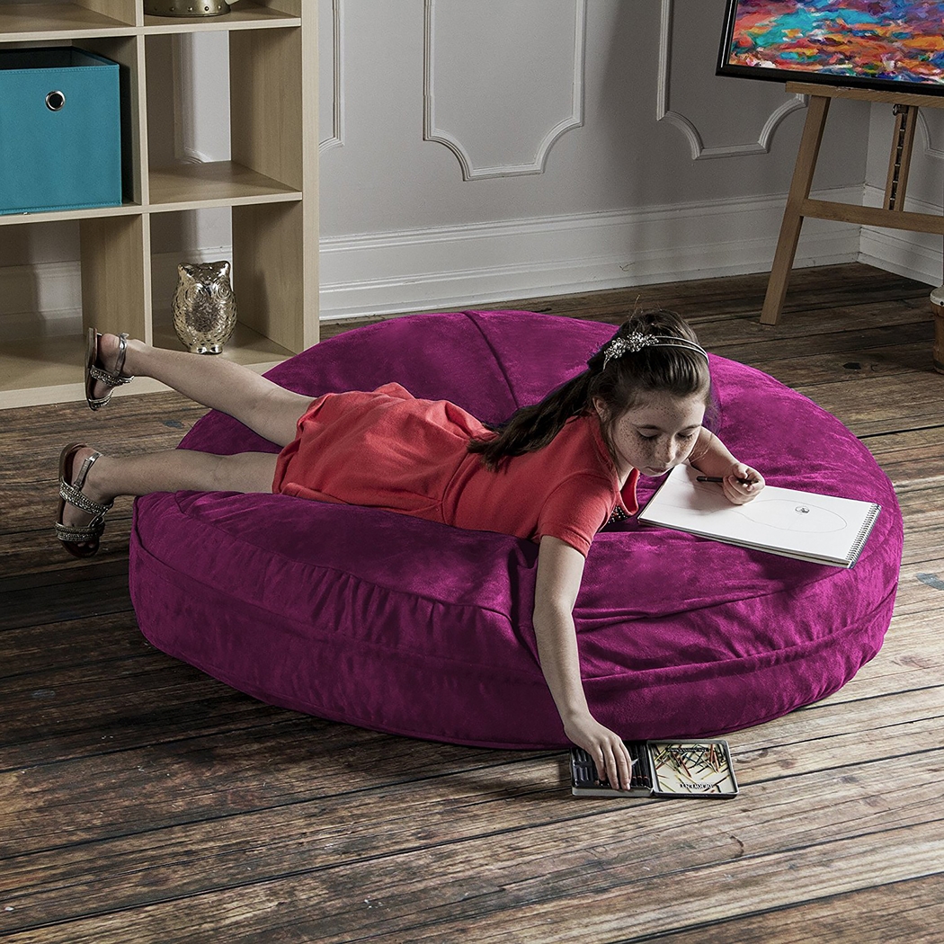 Kids Calix Fuchsia Bean Bag Chair - Thumbnail - Image 3