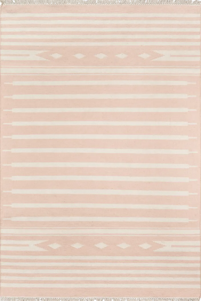 Kids Calm Pastel Pink 5' x 7'6 Rug - Thumbnail - Image 1