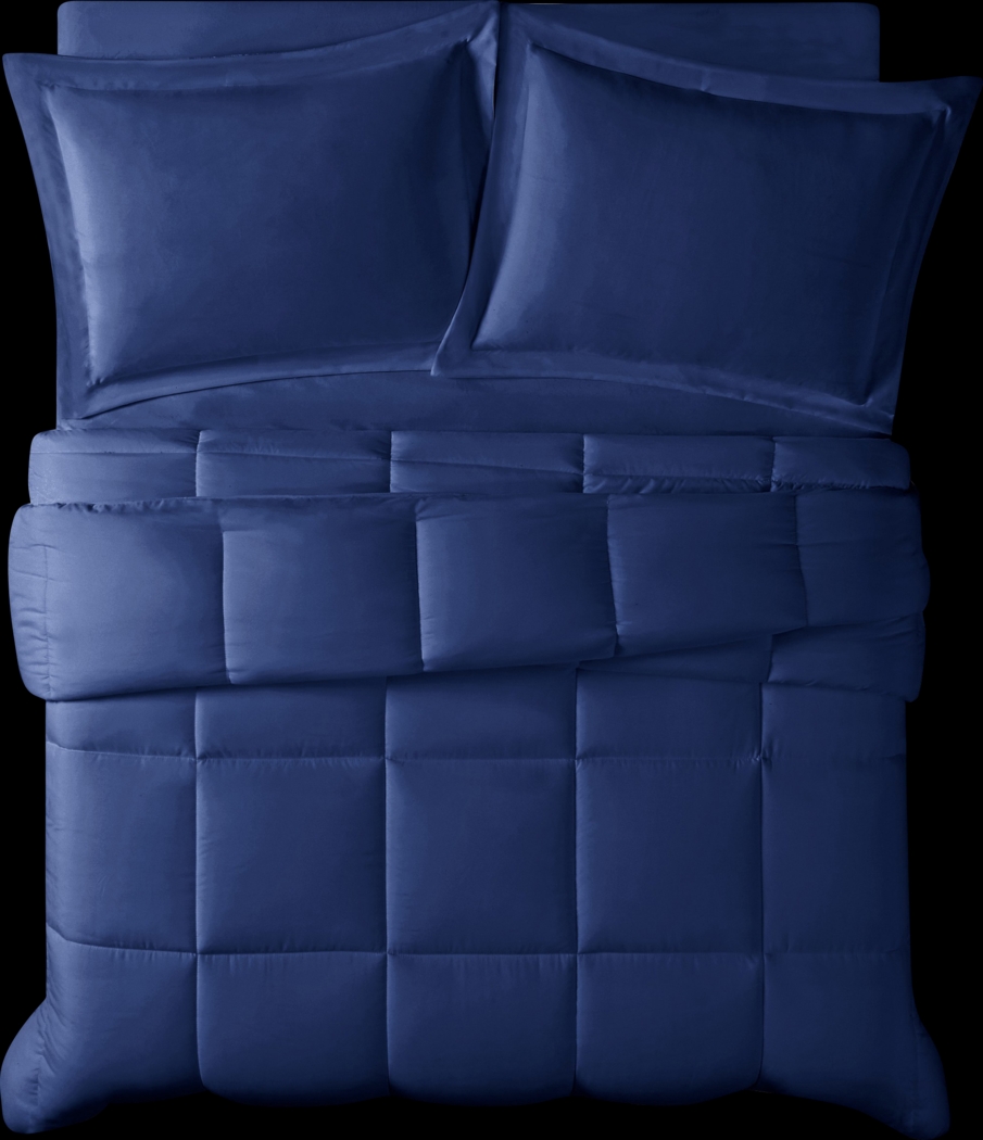 Kids Calming Colors Navy Full/Queen Comforter Set - Thumbnail - Image 4