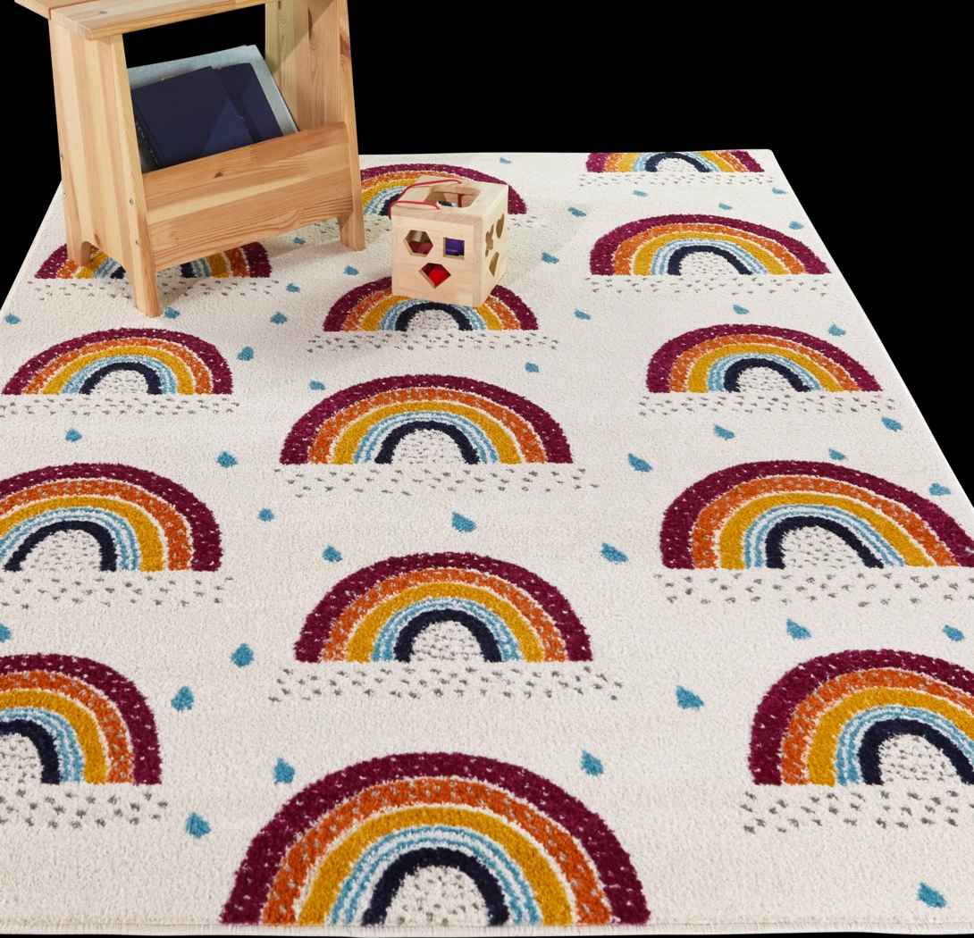 Kids Camborne Cream 5'3 x 7' Rug - Thumbnail - Image 2