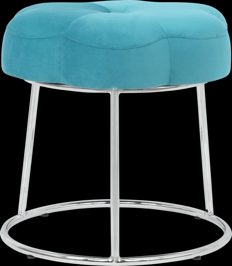 Kids Camelia Teal Vanity Stool - Thumbnail - Image 1