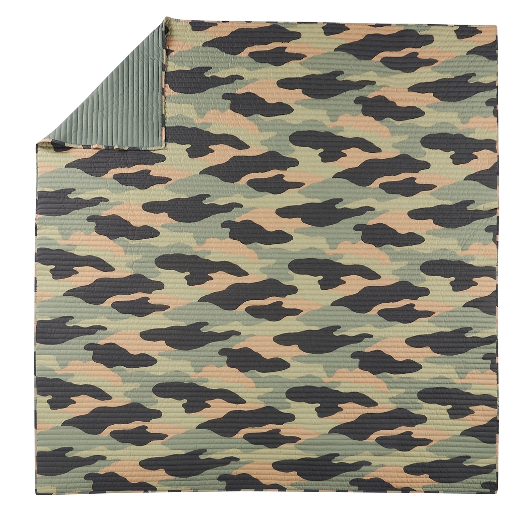 Kids Camohunt Green Full/Queen Quilt Set - Thumbnail - Image 7