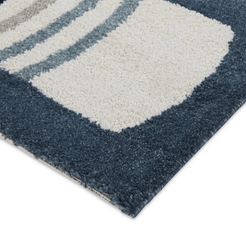 Kids Folkland Blue 5'3 x 7' Rug - Thumbnail - Image 3