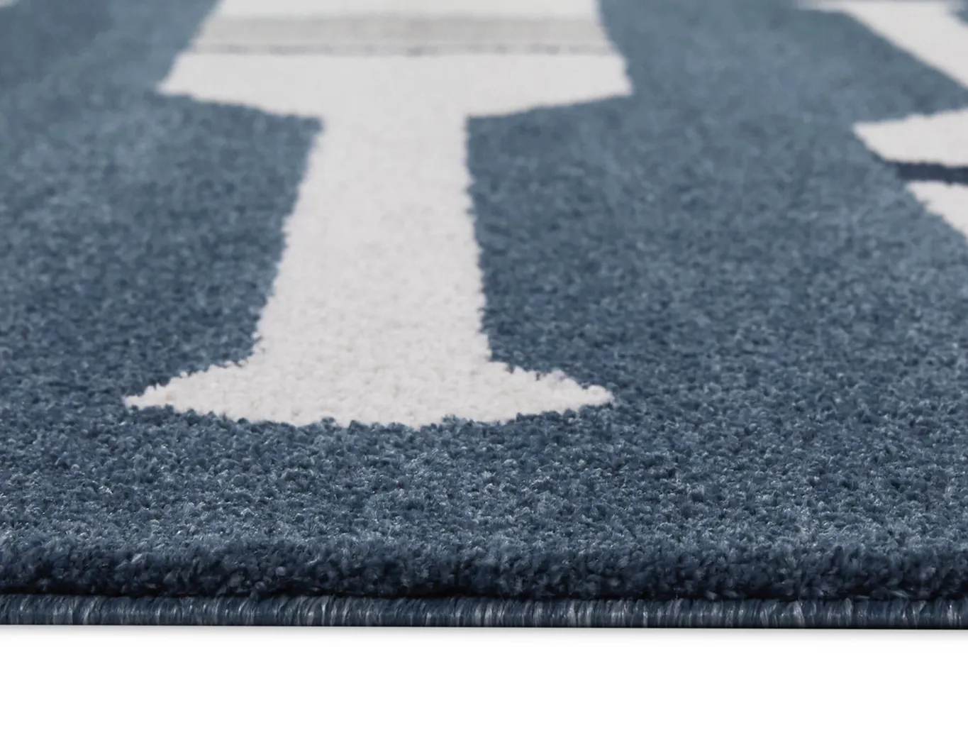 Kids Folkland Blue 5'3 x 7' Rug - Thumbnail - Image 4