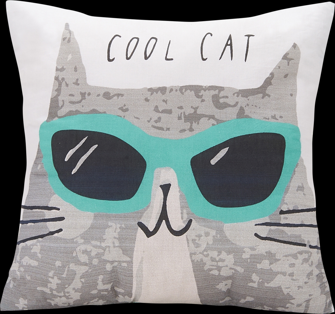 Kids Candy Cat Turquoise Full Comforter Set - Thumbnail - Image 4