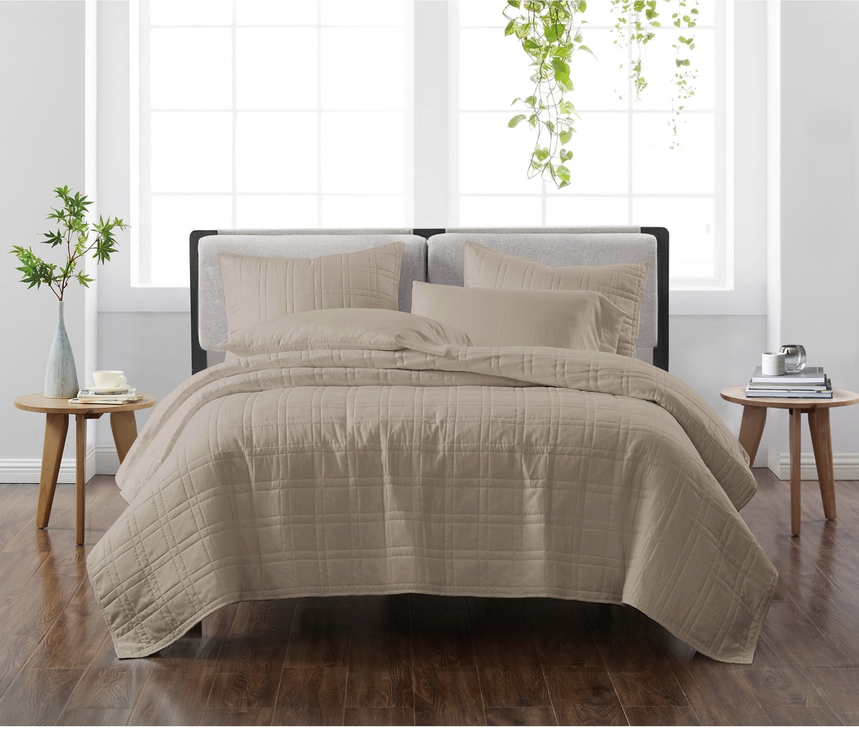 Kids Candy Colors Khaki Full/Queen Quilt Set - Thumbnail - Image 1