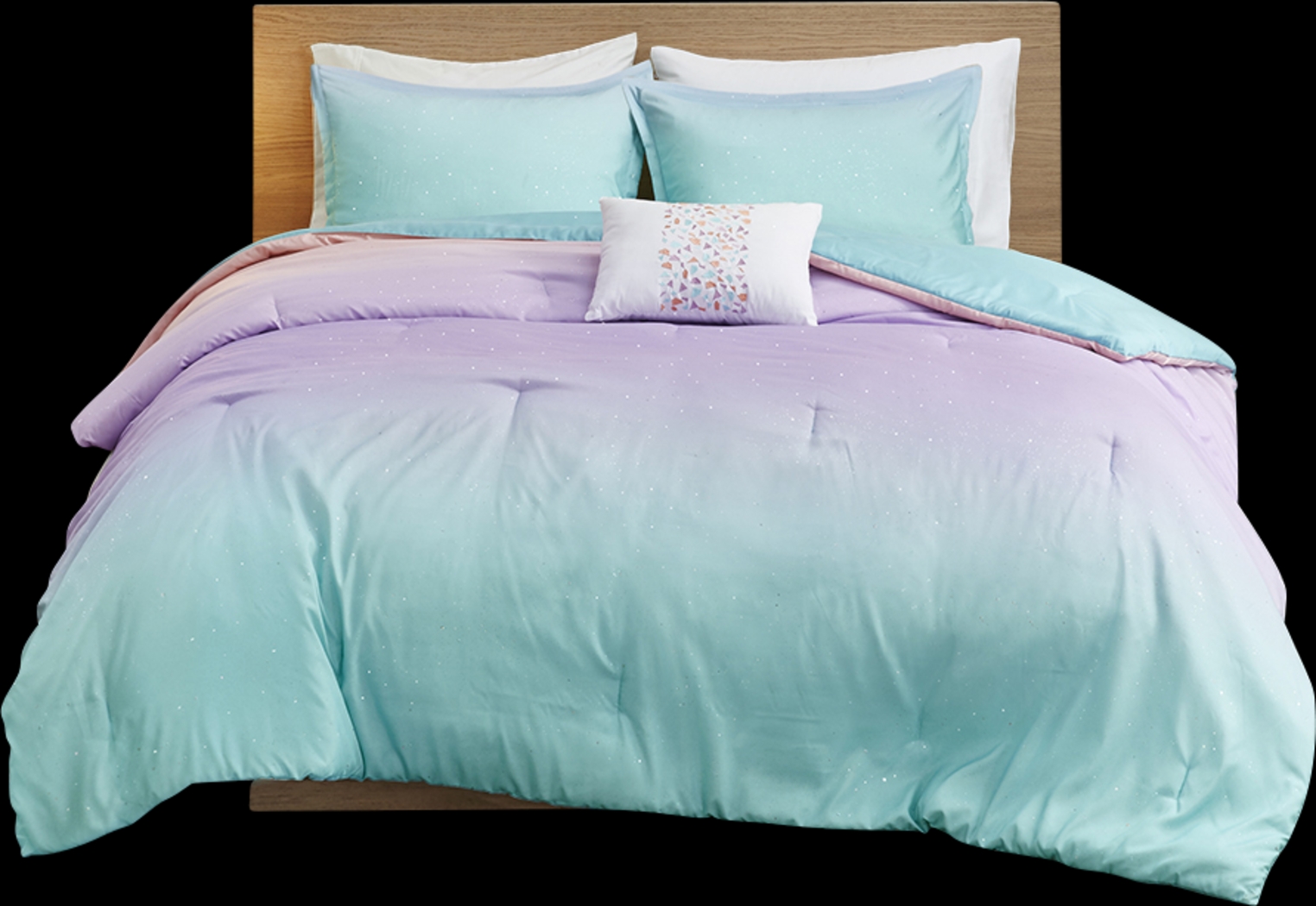 Kids Candy Ombre Aqua Twin XL Comforter Set - Thumbnail - Image 1