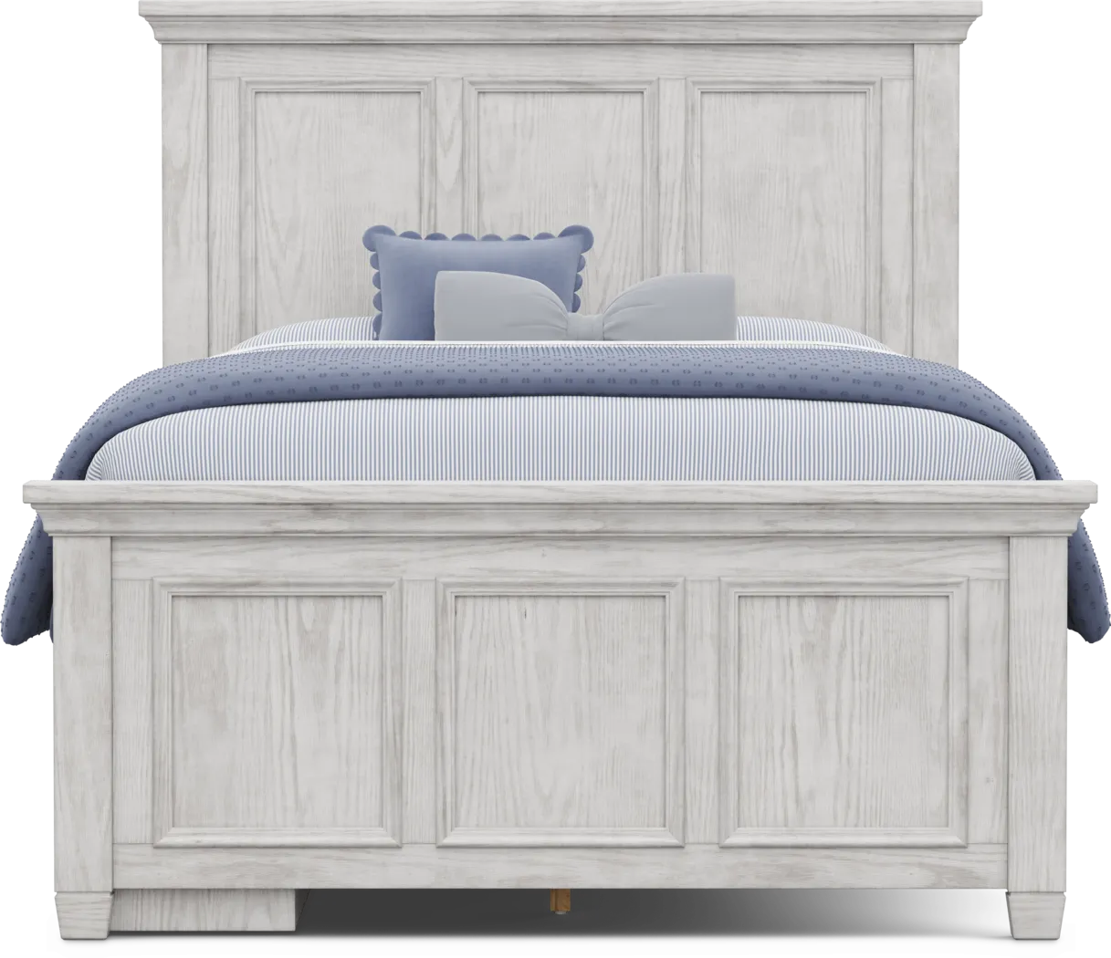 Kids Canyon Lake 2.0 Ash Gray Full Panel Bed with Storage Side Rail - Image 3