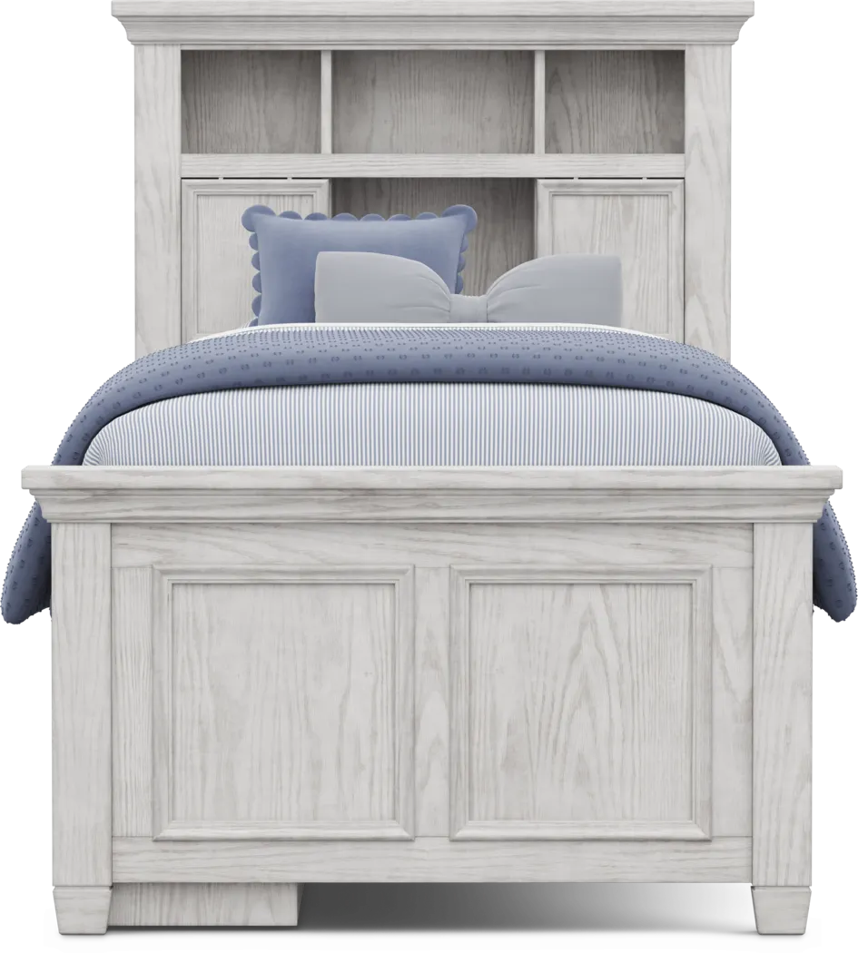 Kids Canyon Lake 2.0 Ash Gray Twin Bookcase Bed with Storage Side Rail - Thumbnail - Image 3