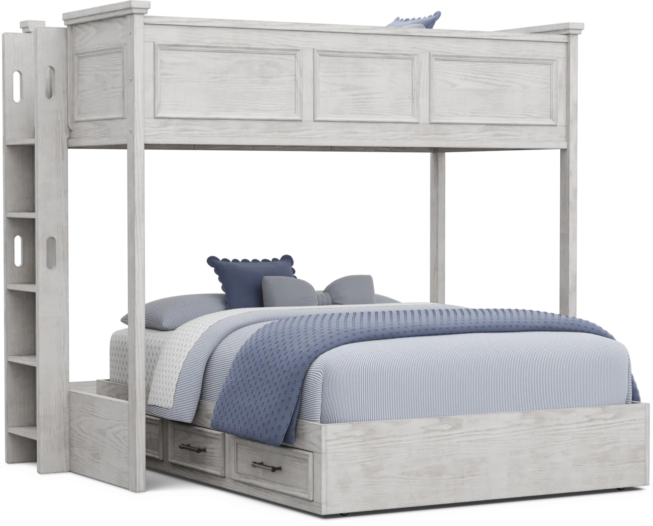 Kids Canyon Lake 2.0 Ash Gray Twin/Full Bunk Bed - Image 1