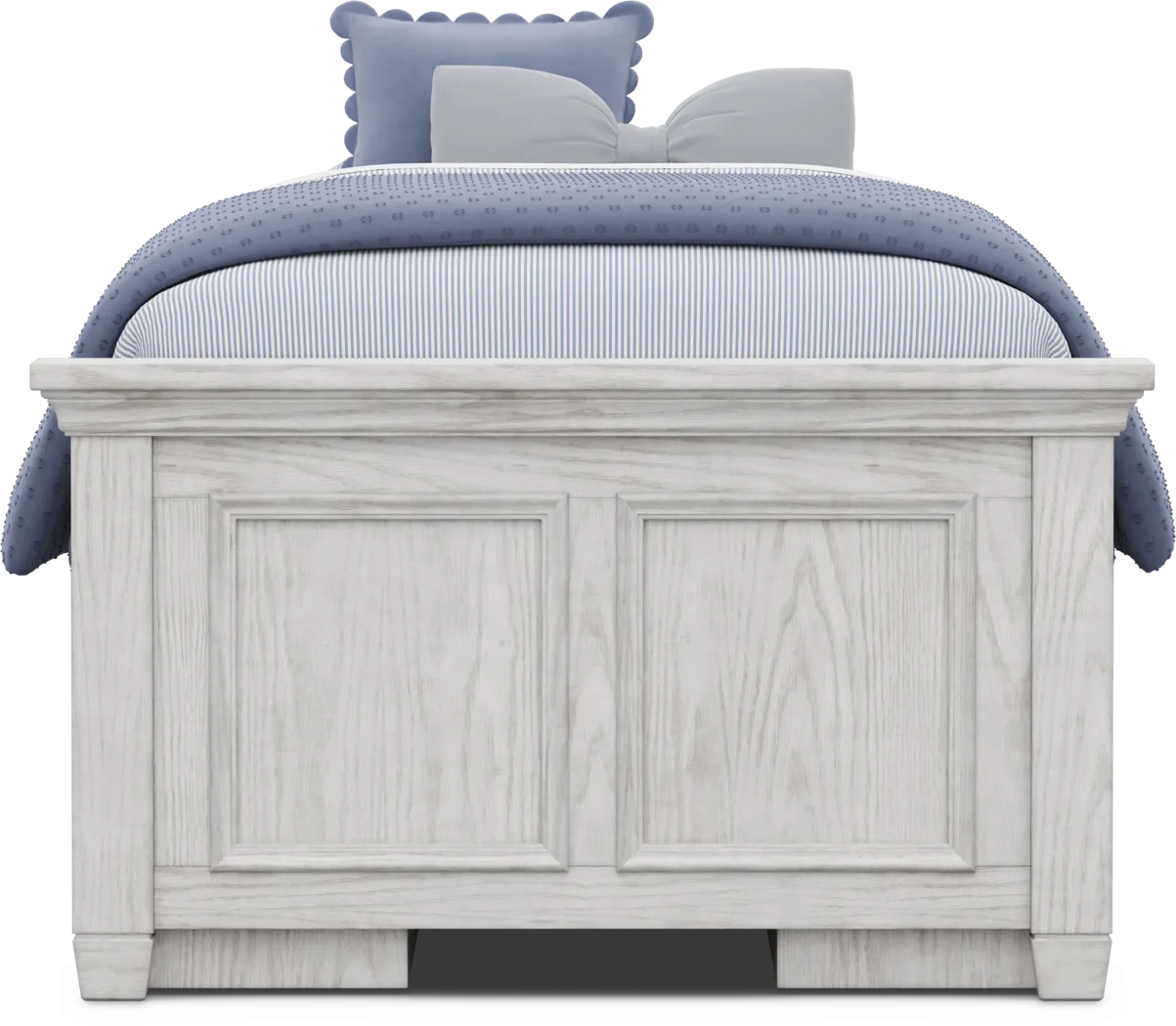 Kids Canyon Lake 2.0 Ash Gray Twin Low Profile Bed with 2 Storage Side Rails - Image 2
