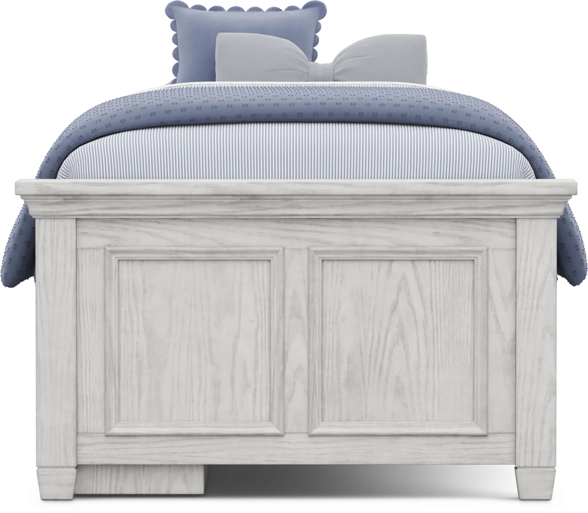 Kids Canyon Lake 2.0 Ash Gray Twin Low Profile Bed with Storage Side Rail - Thumbnail - Image 2