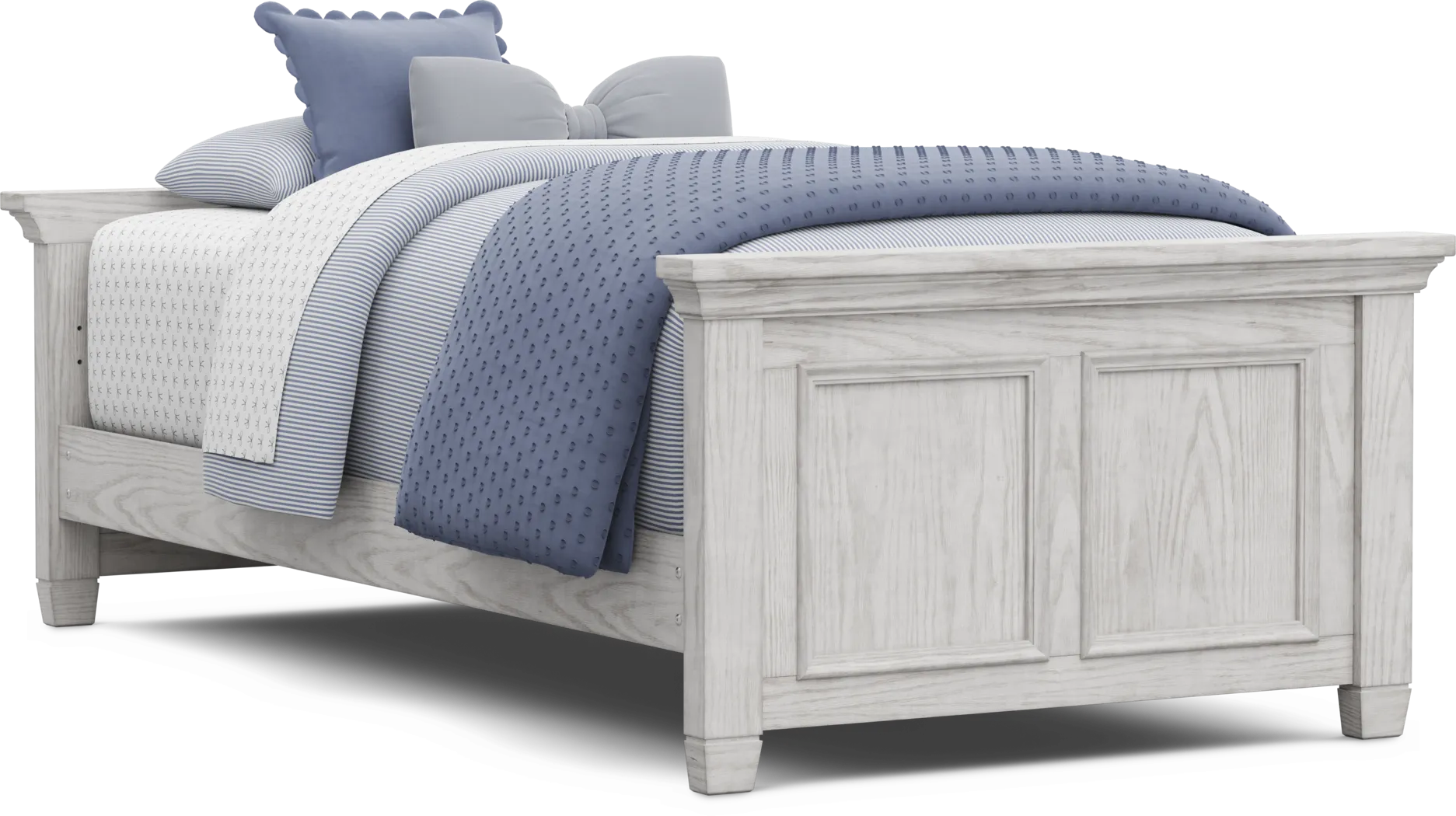 Kids Canyon Lake 2.0 Ash Gray Twin Low Profile Bed - Thumbnail - Image 1