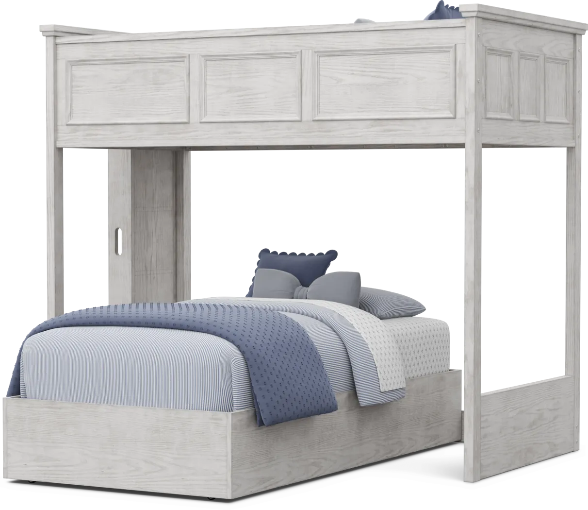 Kids Canyon Lake 2.0 Ash Gray Twin/Twin Bunk Bed - Thumbnail - Image 3