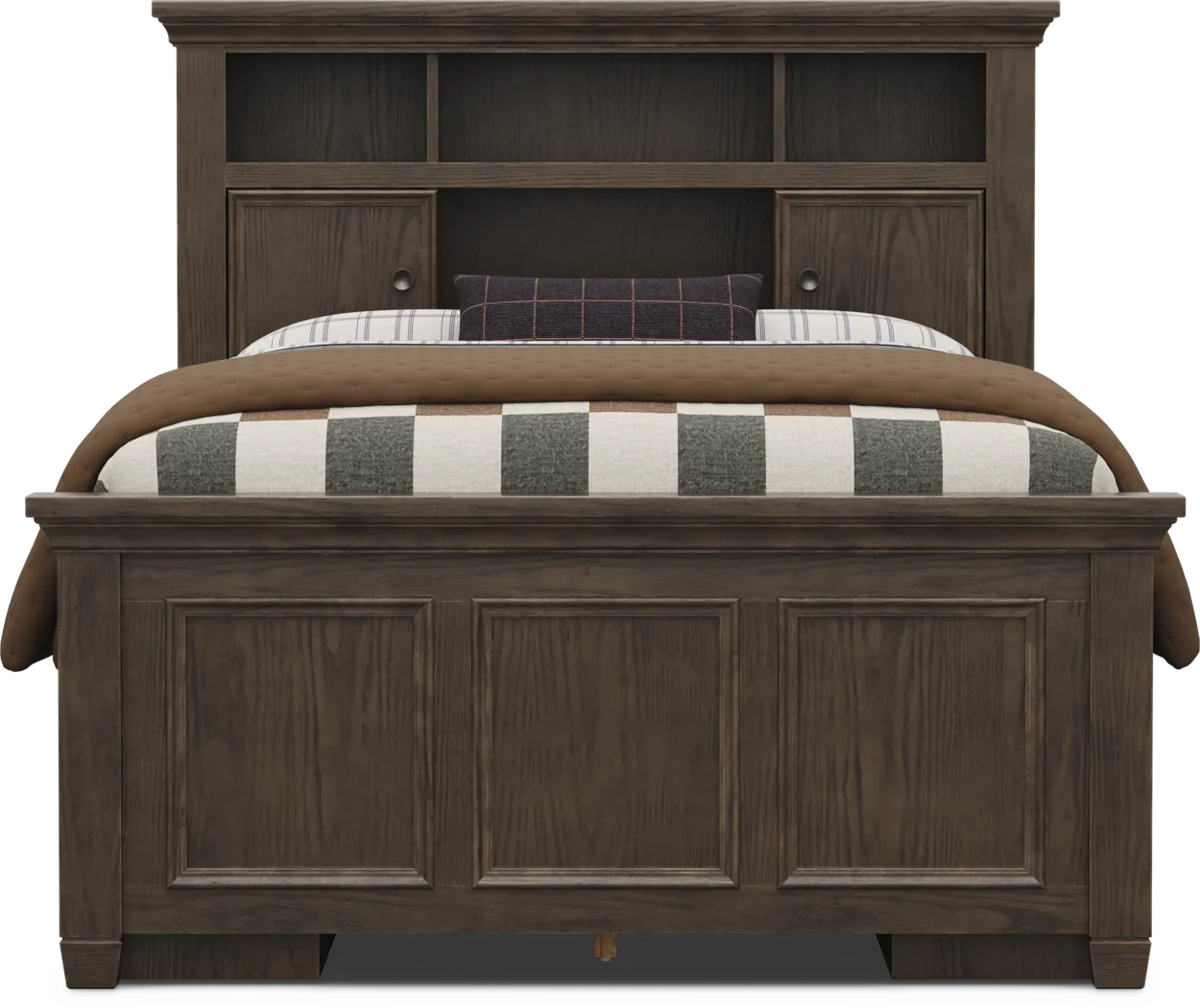 Kids Canyon Lake 2.0 Java Full Bookcase Bed with 2 Storage Side Rails - Thumbnail - Image 2
