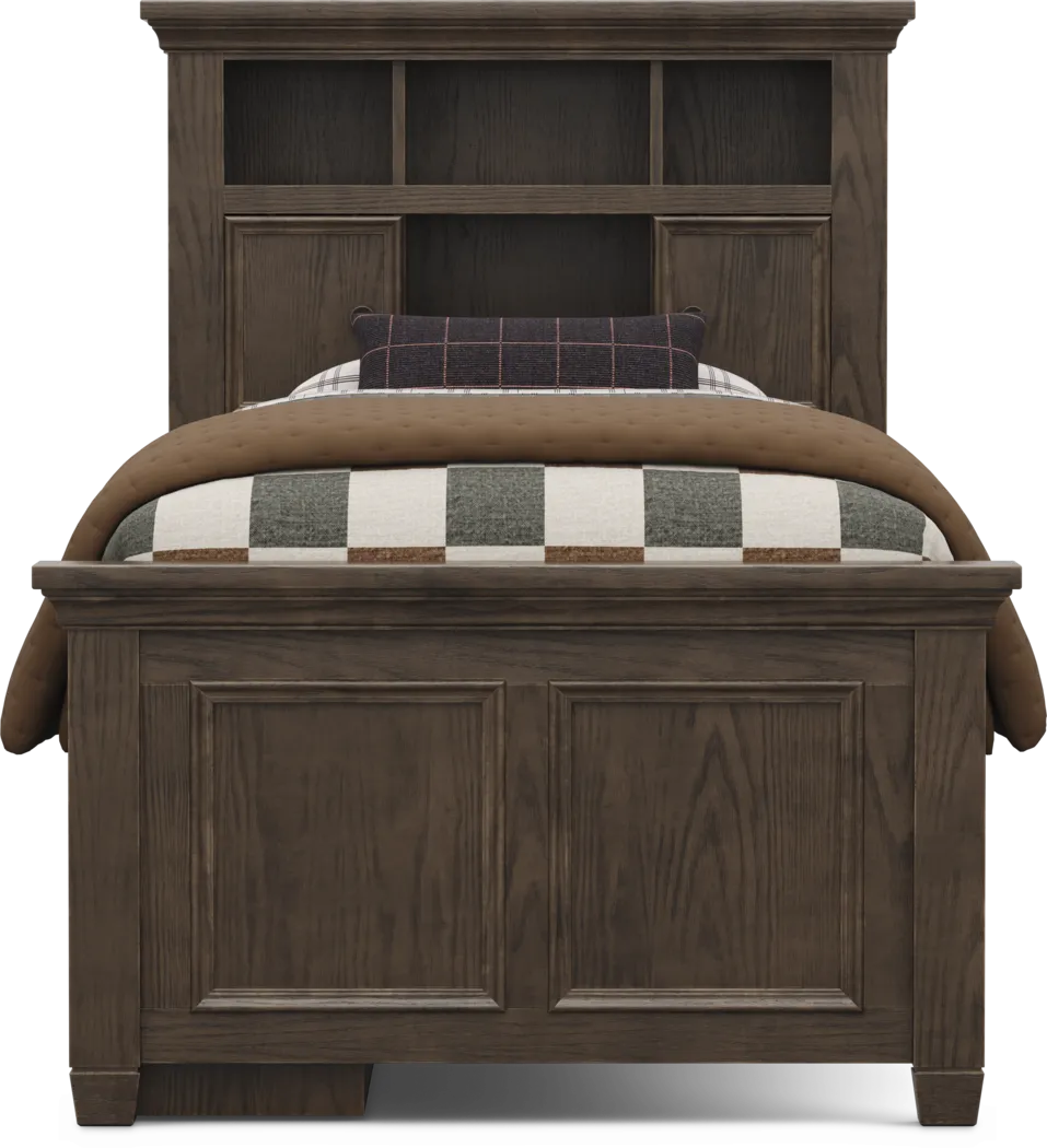 Kids Canyon Lake 2.0 Java Twin Bookcase Bed with Storage Side Rail - Thumbnail - Image 3