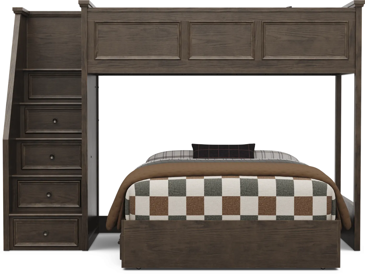 Kids Canyon Lake 2.0 Java Twin/Full Step Bunk Bed - Thumbnail - Image 2