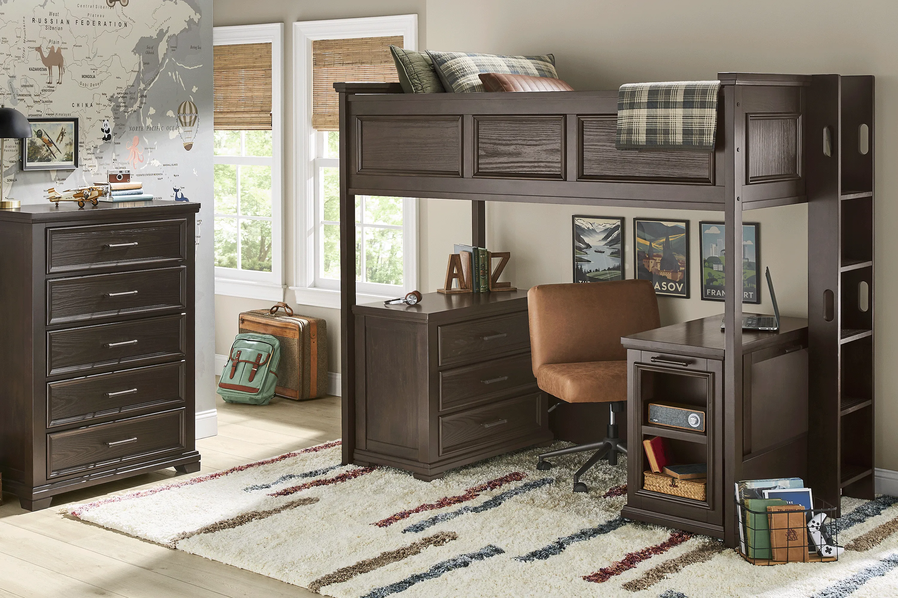 Kids Canyon Lake 2.0 Java Twin Loft Bed - Image 1