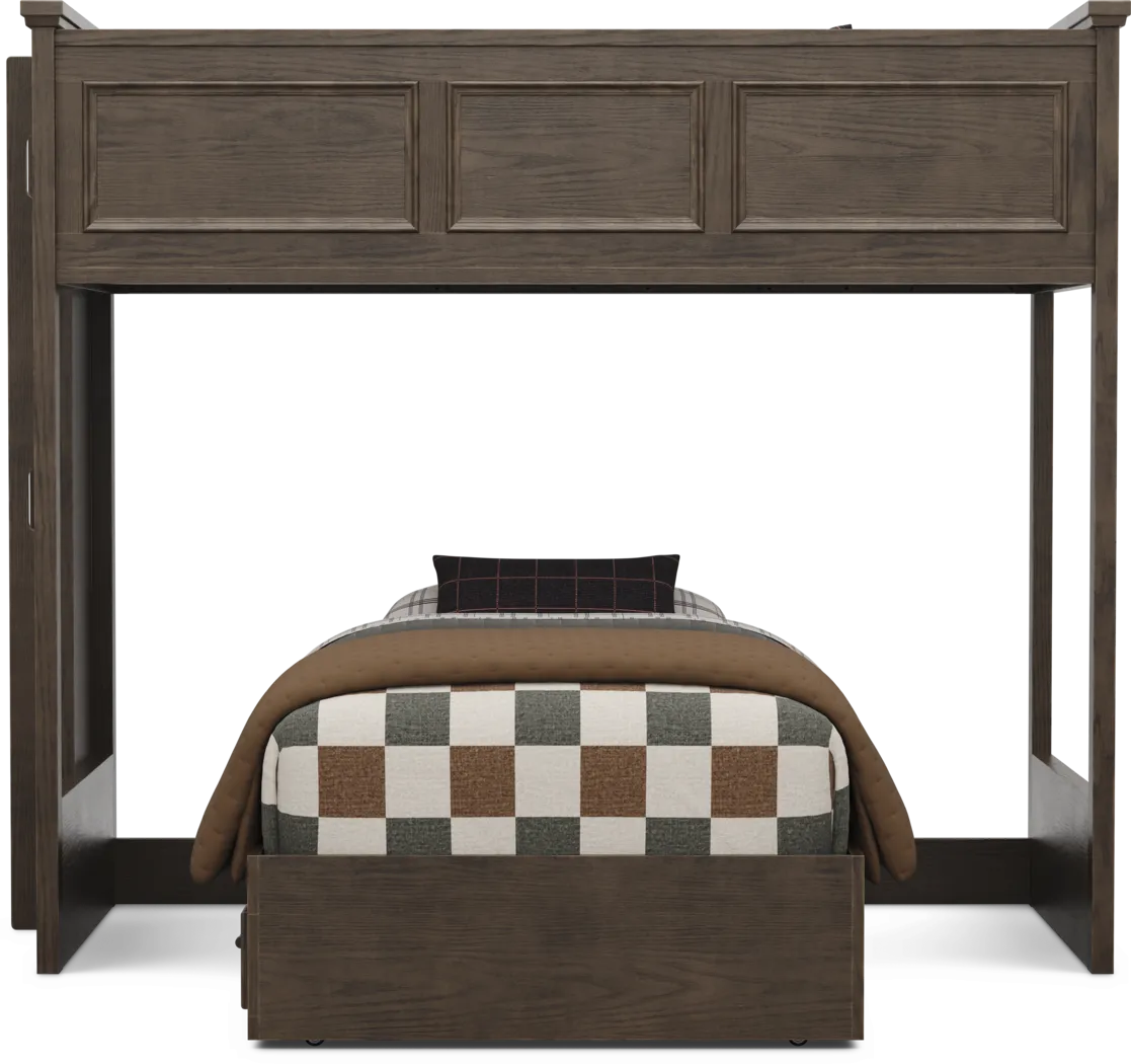 Kids Canyon Lake 2.0 Java Twin/Twin Bunk Bed - Thumbnail - Image 2