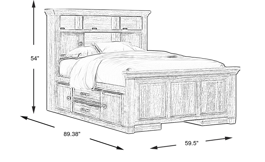 Dimension Image. Please refer to the Dimension Tab on this page for dimension details.