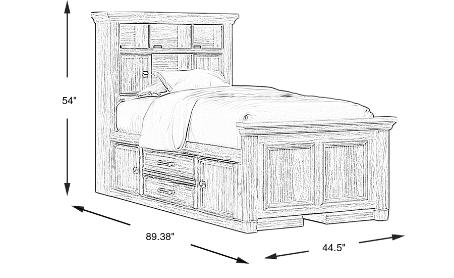 Dimension Image. Please refer to the Dimension Tab on this page for dimension details.