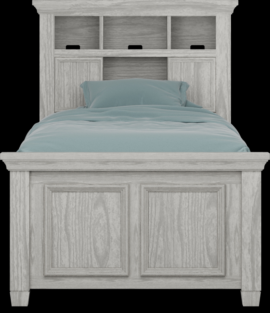 Kids Canyon Lake Ash Gray Twin Bookcase Bed - Thumbnail - Image 3