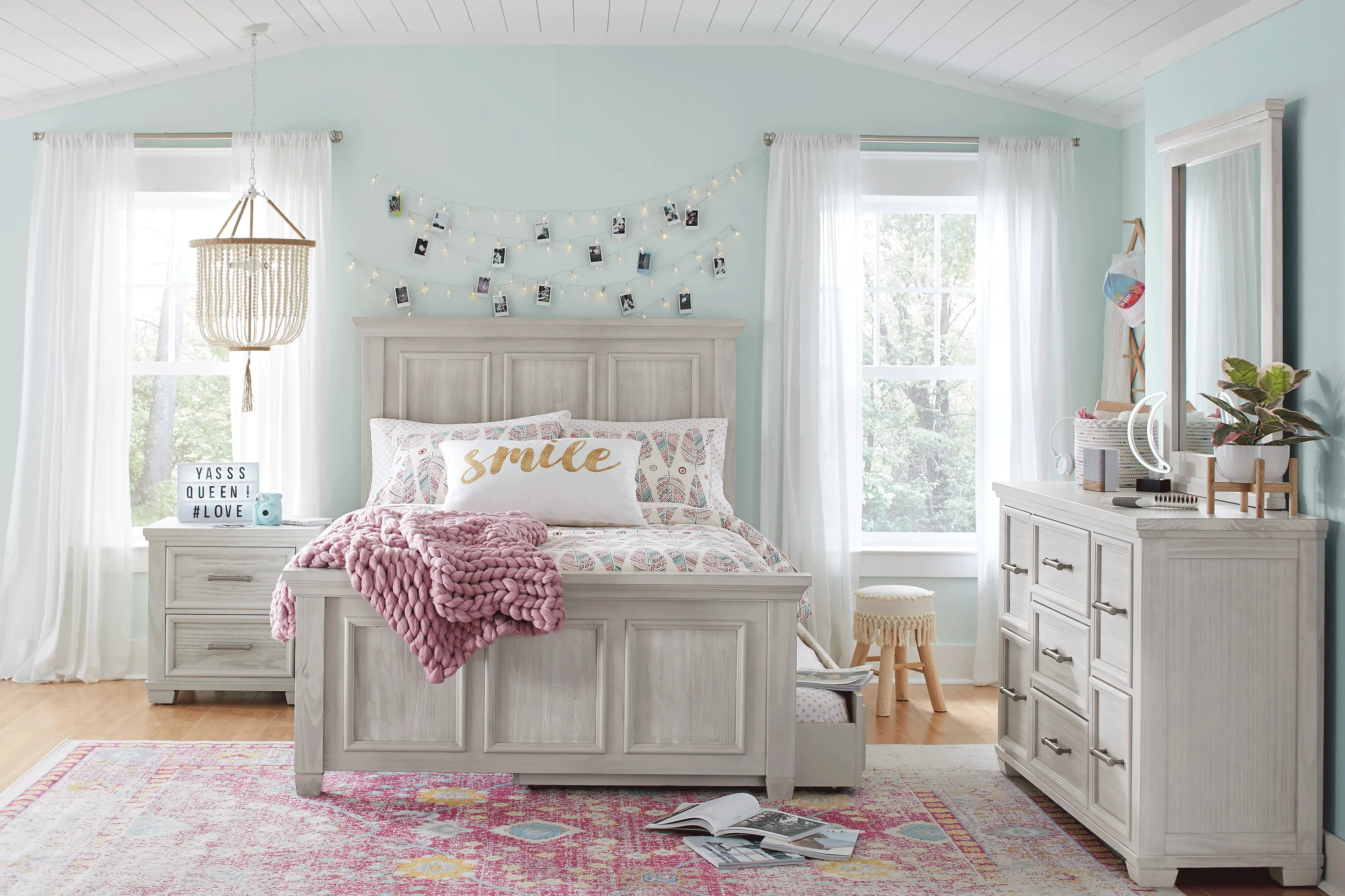 Kids Canyon Lake Ash Gray Twin Panel Bedroom - Thumbnail - Image 1