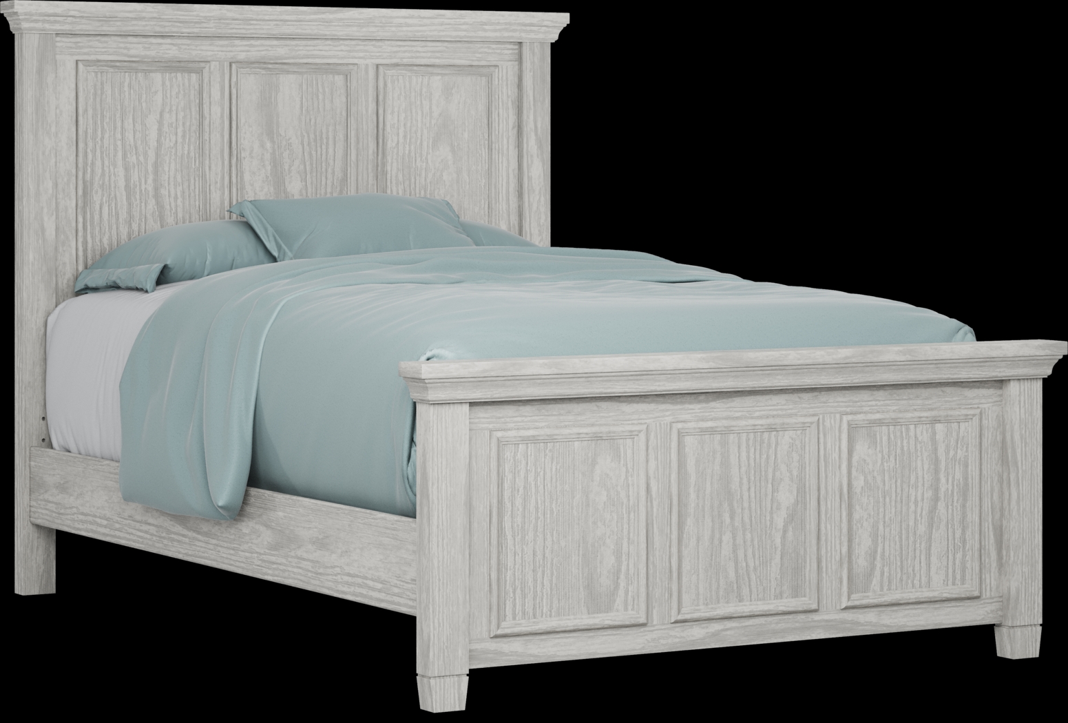 ash gray 3 pc full panel bed