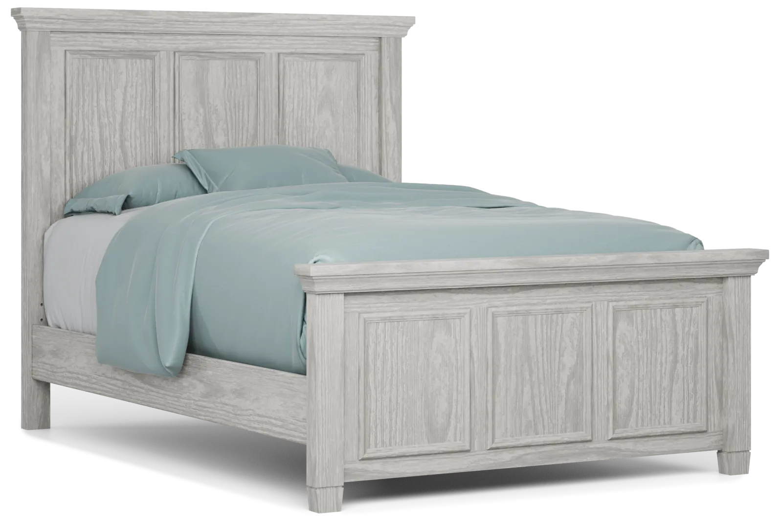 ash gray 3 pc full panel bed