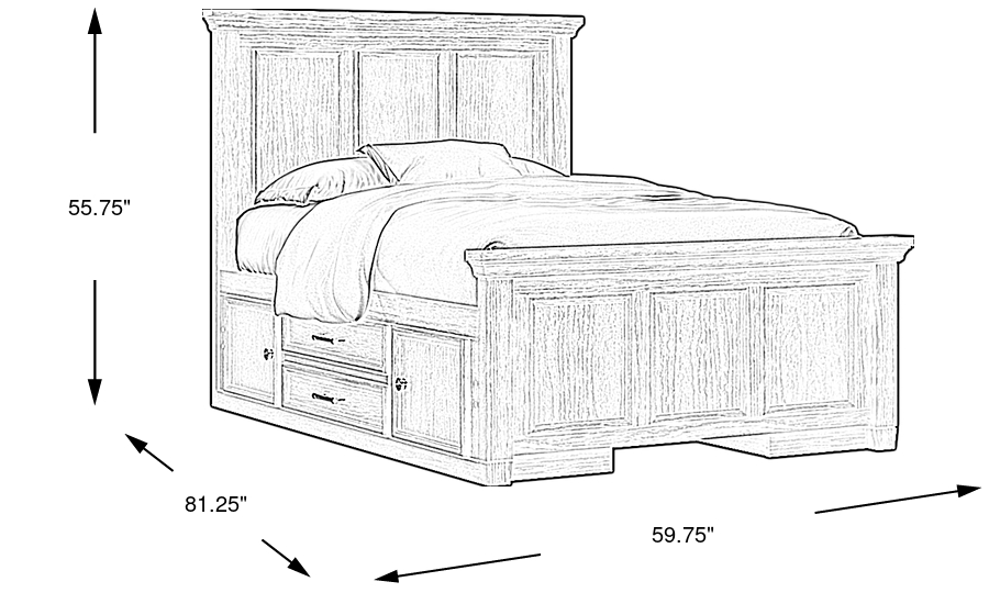 Dimension Image. Please refer to the Dimension Tab on this page for dimension details.