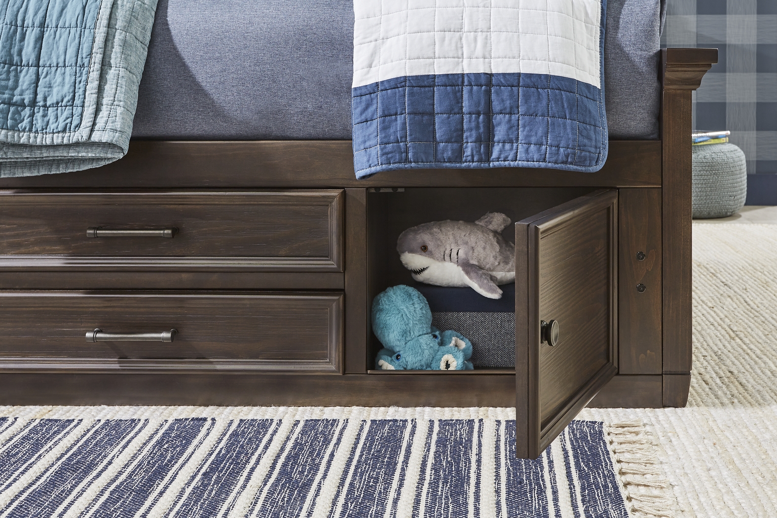 Kids Canyon Lake Java Twin Bookcase Bedroom with Storage Side Rail - Thumbnail - Image 6