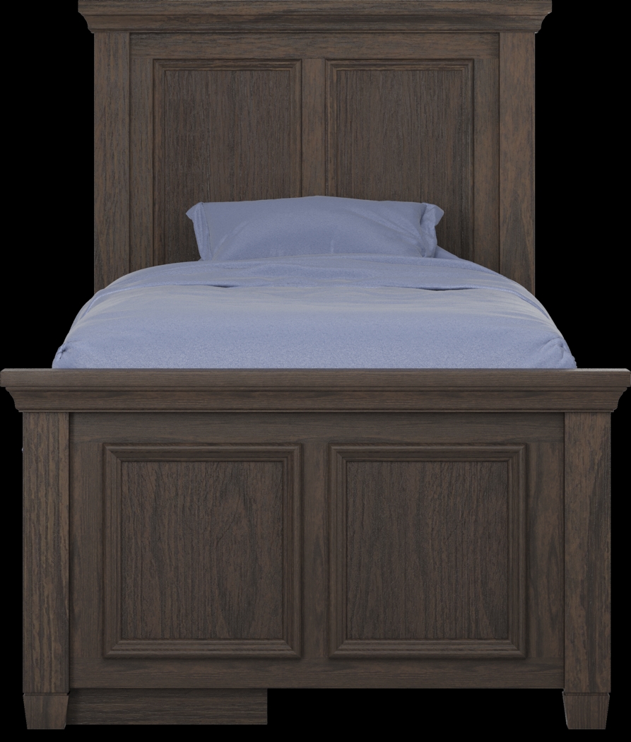 Kids Canyon Lake Java Twin Panel Bed with Storage Side Rail - Thumbnail - Image 3