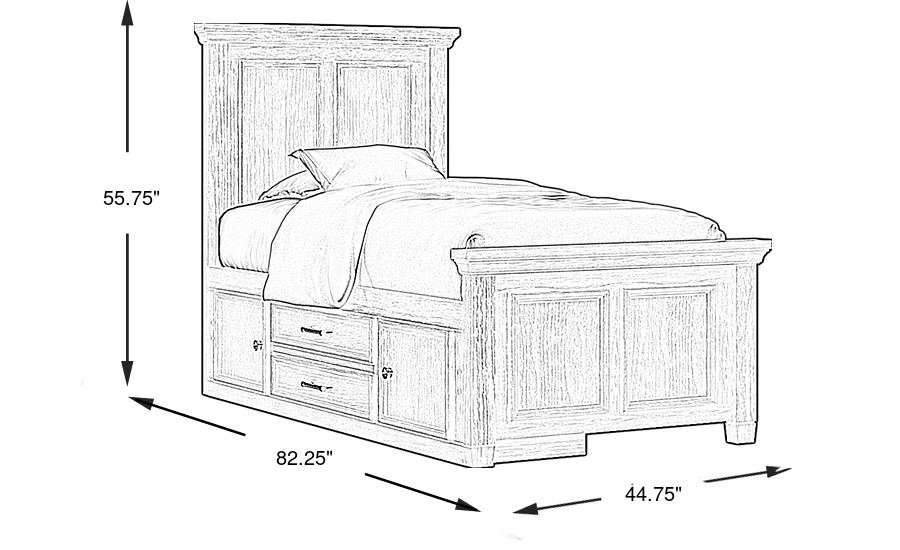 Dimension Image. Please refer to the Dimension Tab on this page for dimension details.