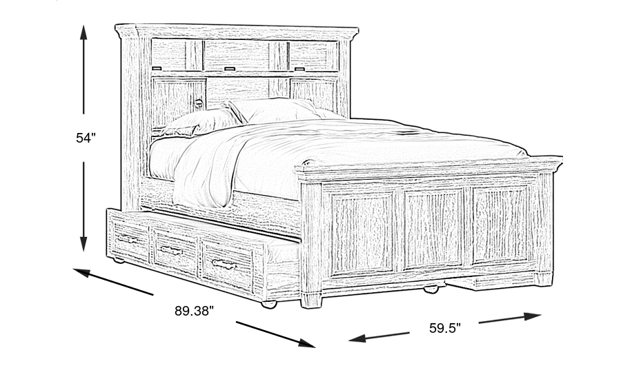 Dimension Image. Please refer to the Dimension Tab on this page for dimension details.