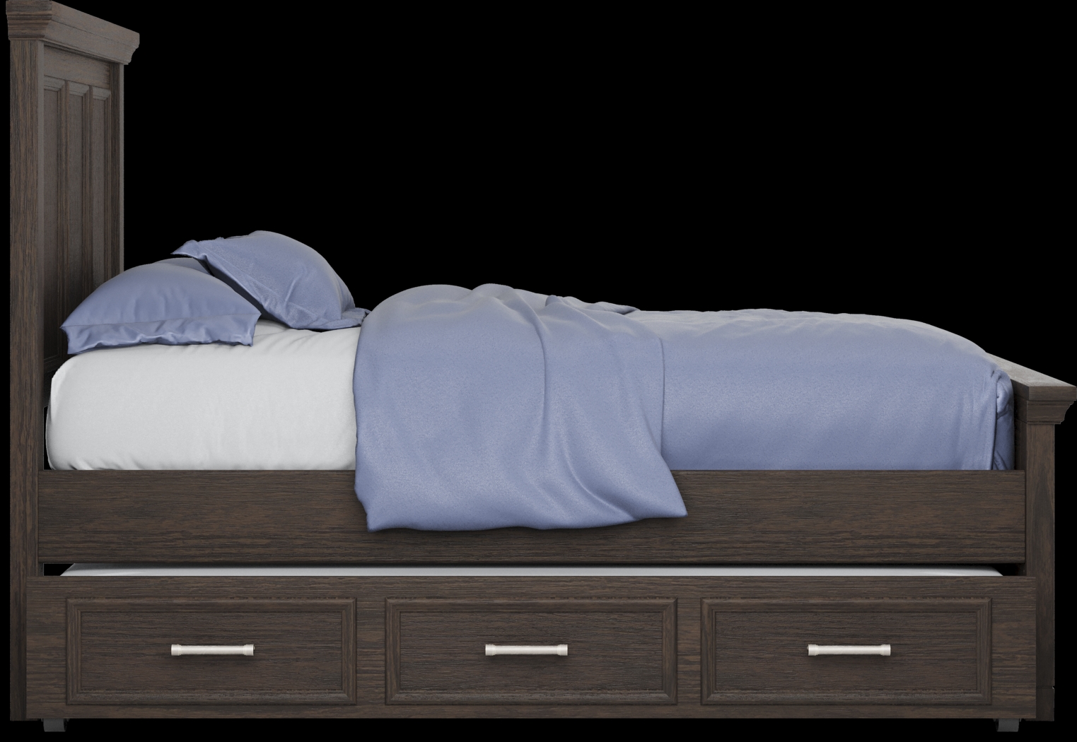 Kids Canyon Lake Java 6 Pc Full Panel Bedroom with Storage Side Rail and Trundle - Thumbnail - Image 3