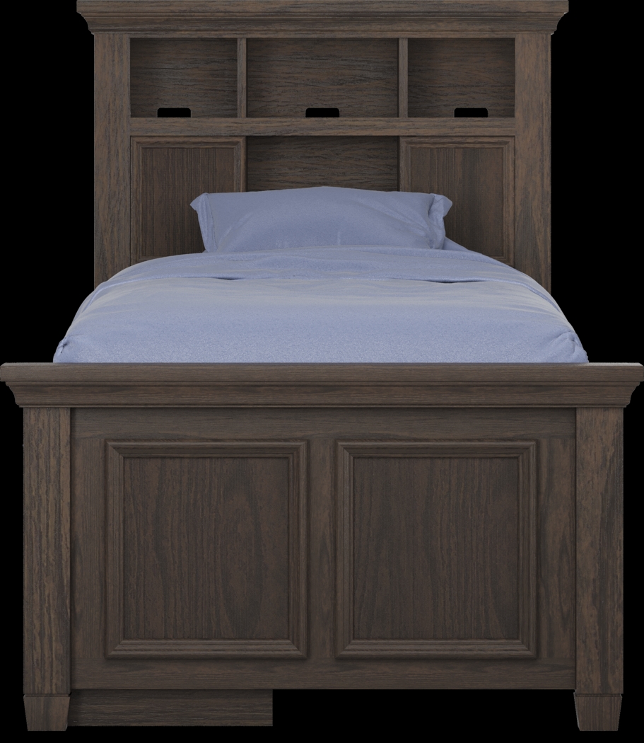 Kids Canyon Lake Java Twin Bookcase Bedroom with Storage Side Rail - Thumbnail - Image 3