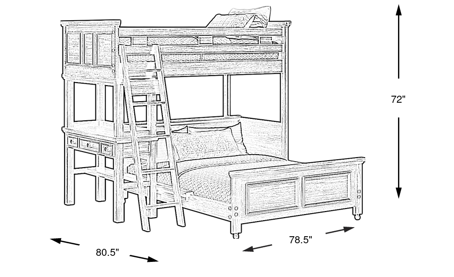 Dimension Image. Please refer to the Dimension Tab on this page for dimension details.