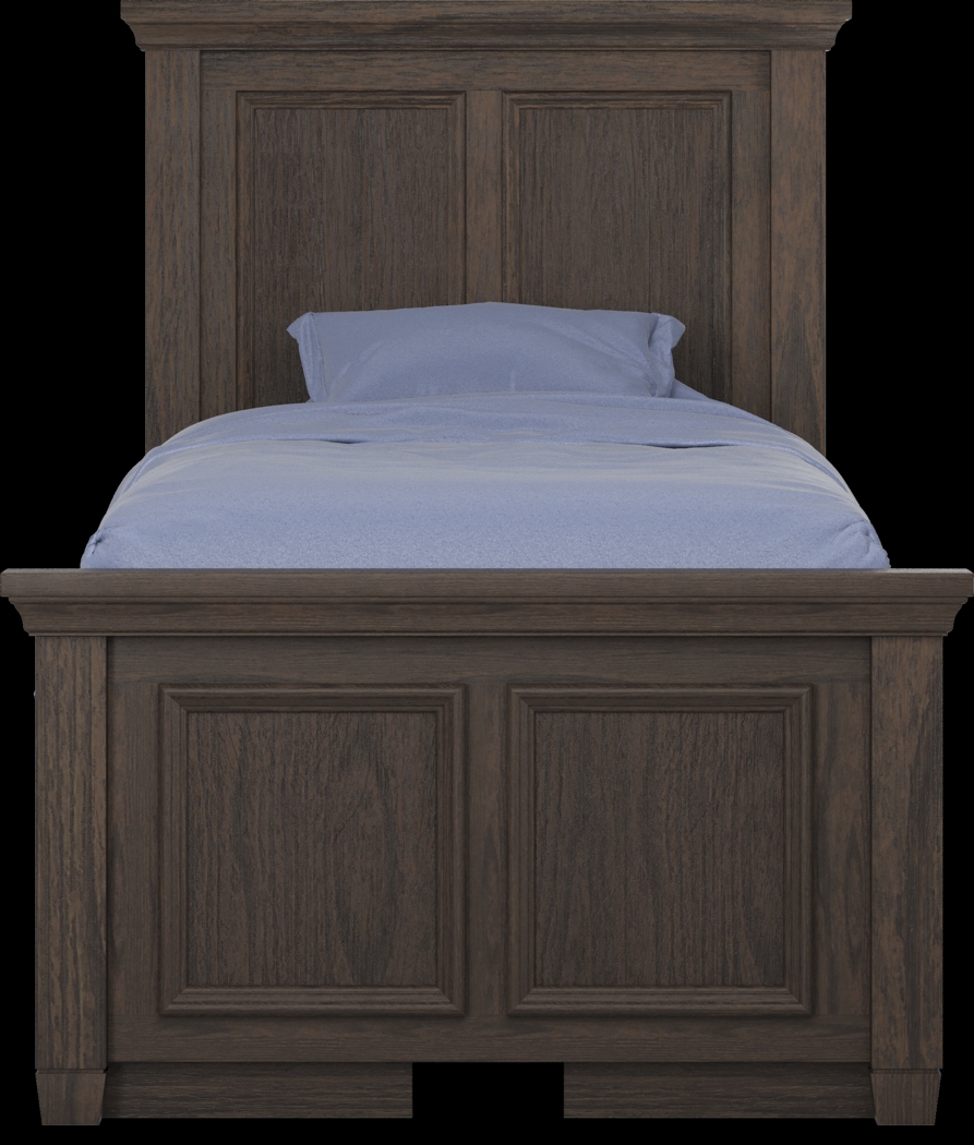 Kids Canyon Lake Java Twin Panel Bed with 2 Storage Side Rails - Thumbnail - Image 2