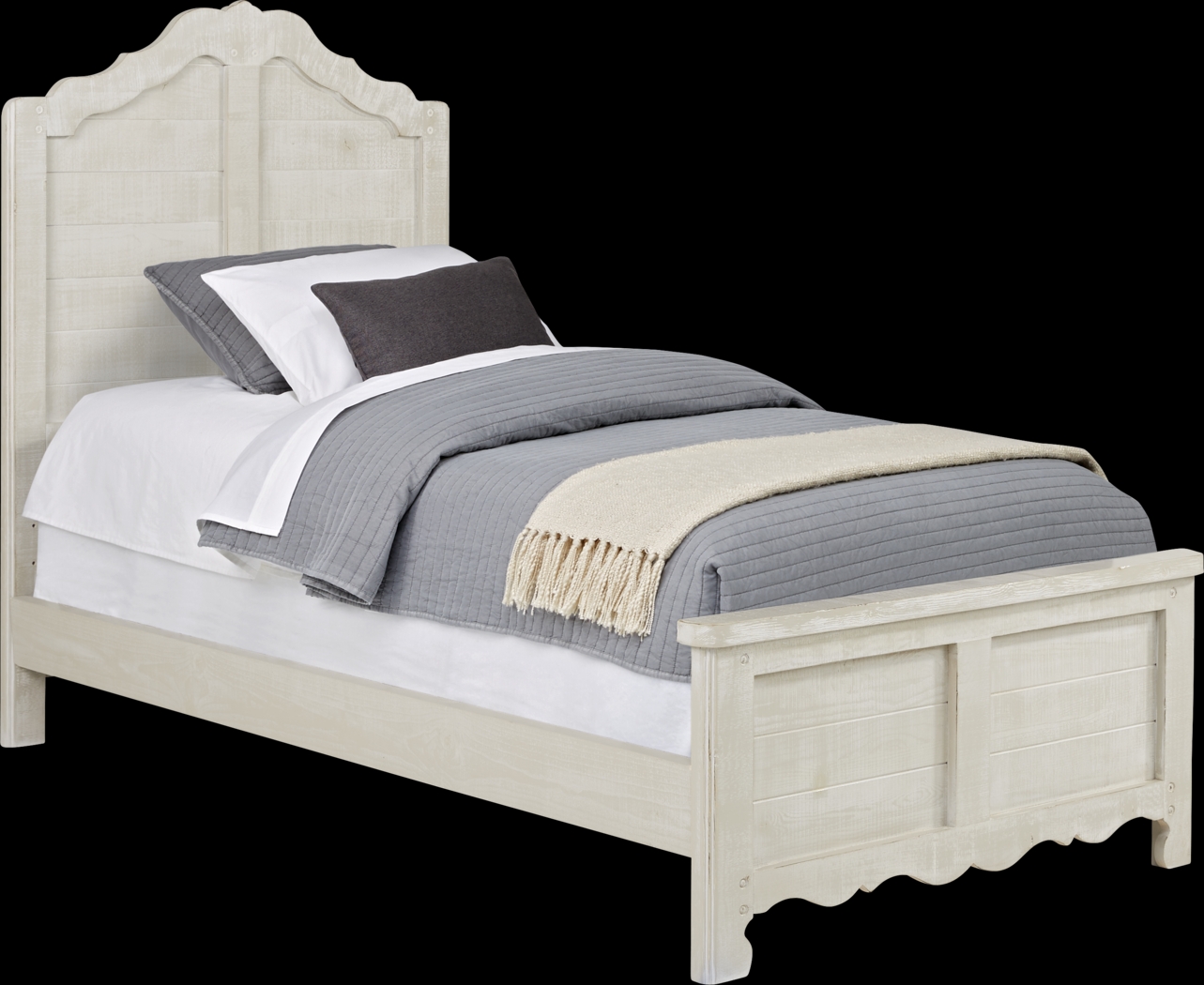 Kids Caraway Cove Gray Twin Panel Bed - Thumbnail - Image 1
