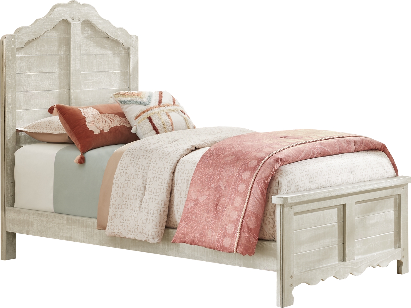 Kids Caraway Cove Gray Twin Panel Bed - Thumbnail - Image 2