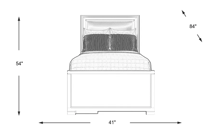 Dimension Image. Please refer to the Dimension Tab on this page for dimension details.