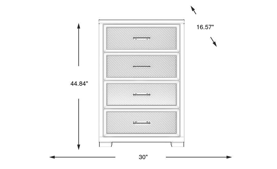 Dimension Image. Please refer to the Dimension Tab on this page for dimension details.