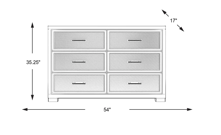 Dimension Image. Please refer to the Dimension Tab on this page for dimension details.