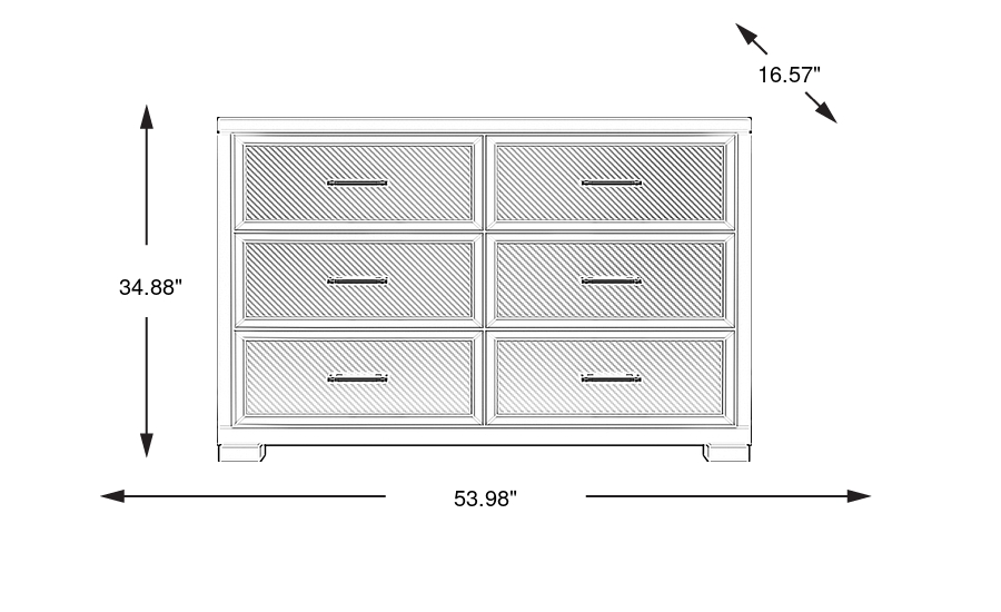 Dimension Image. Please refer to the Dimension Tab on this page for dimension details.