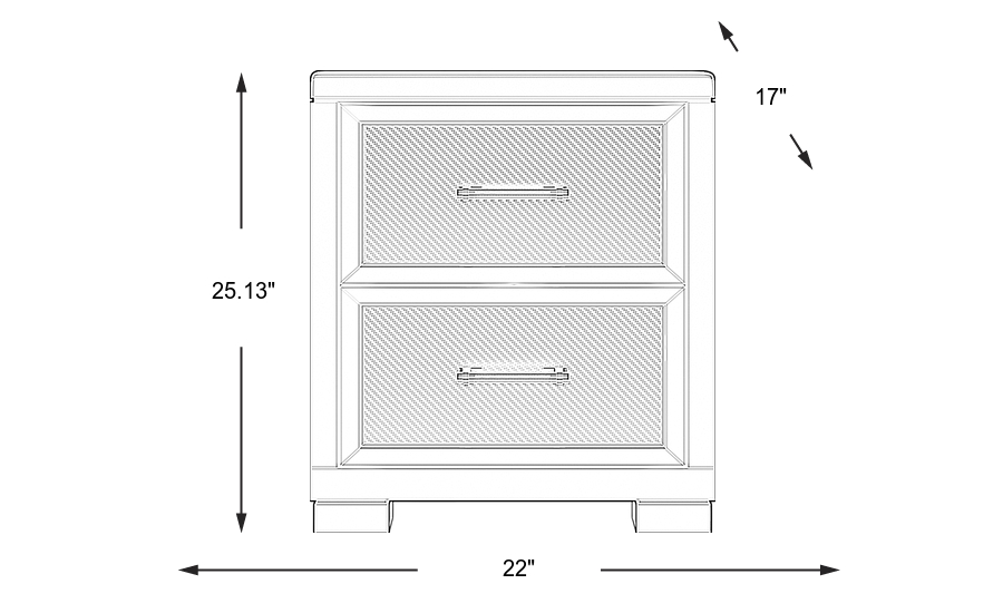 Dimension Image. Please refer to the Dimension Tab on this page for dimension details.