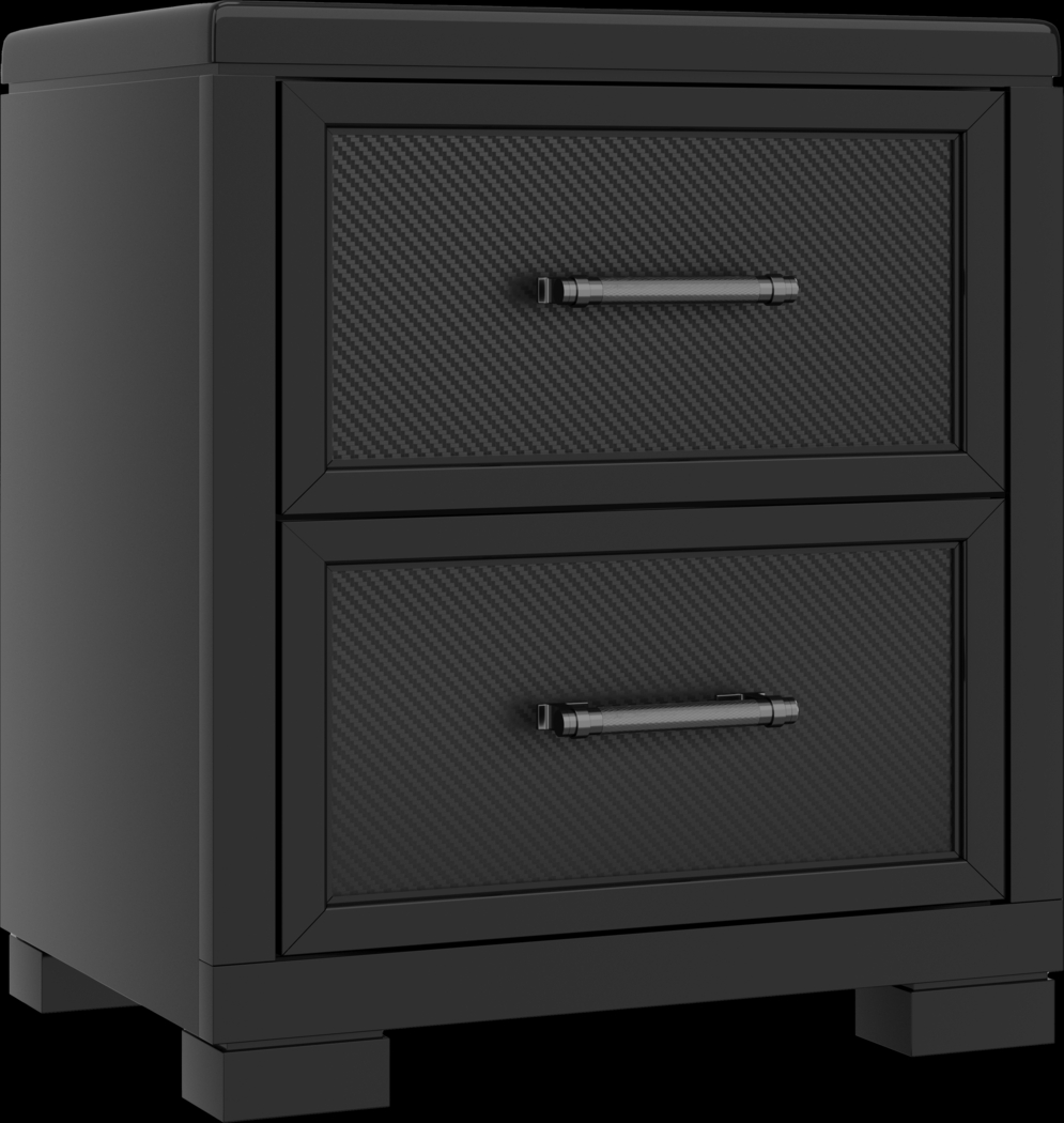 Kids Carbon Optix Black Nightstand - Thumbnail - Image 2
