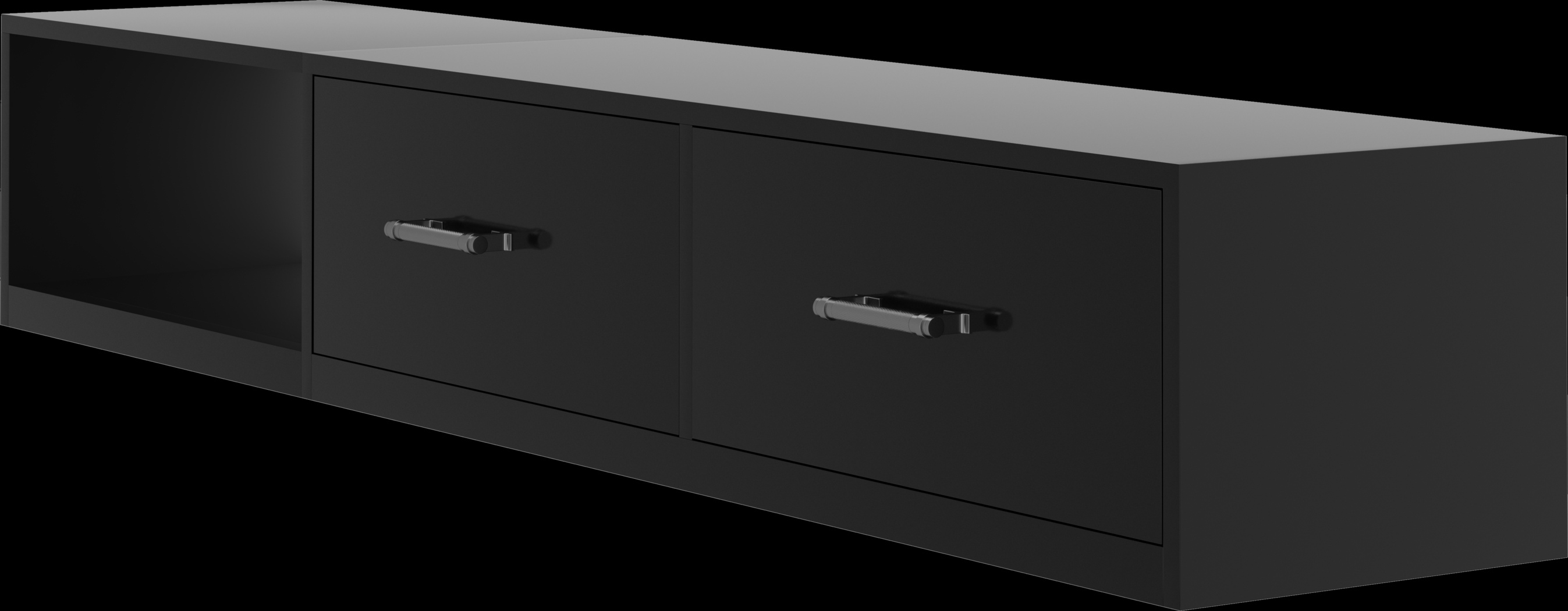 Kids Carbon Optix Black Reversible Underbed Storage Drawers - Thumbnail - Image 2