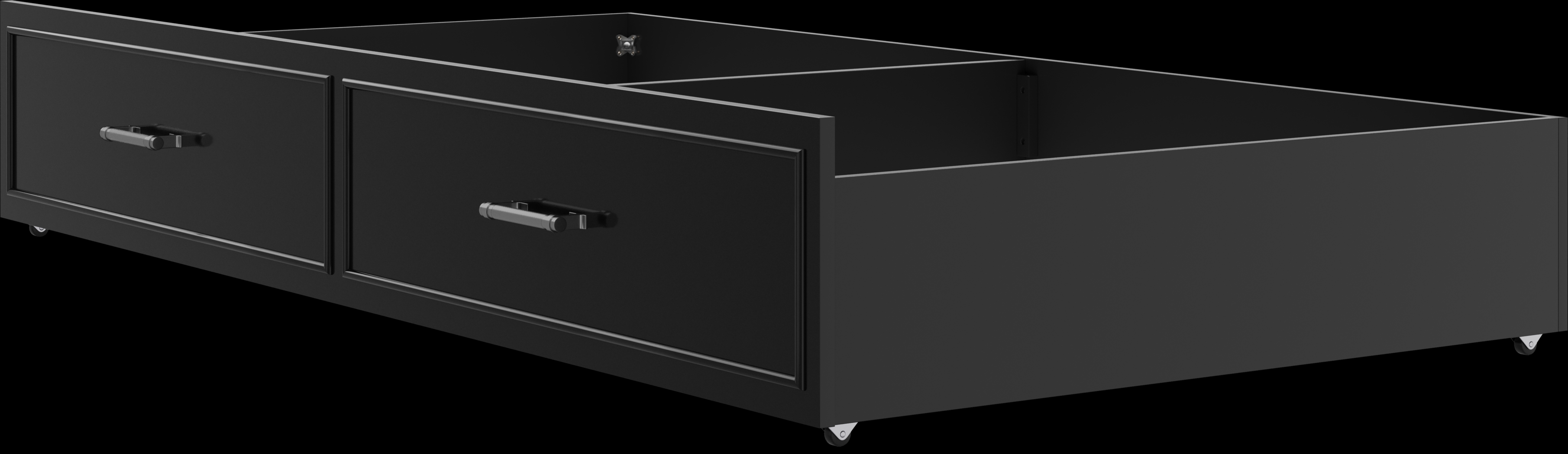 Kids Carbon Optix Black Twin Storage Trundle - Thumbnail - Image 2